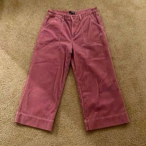 Pink corduroy wide leg pants